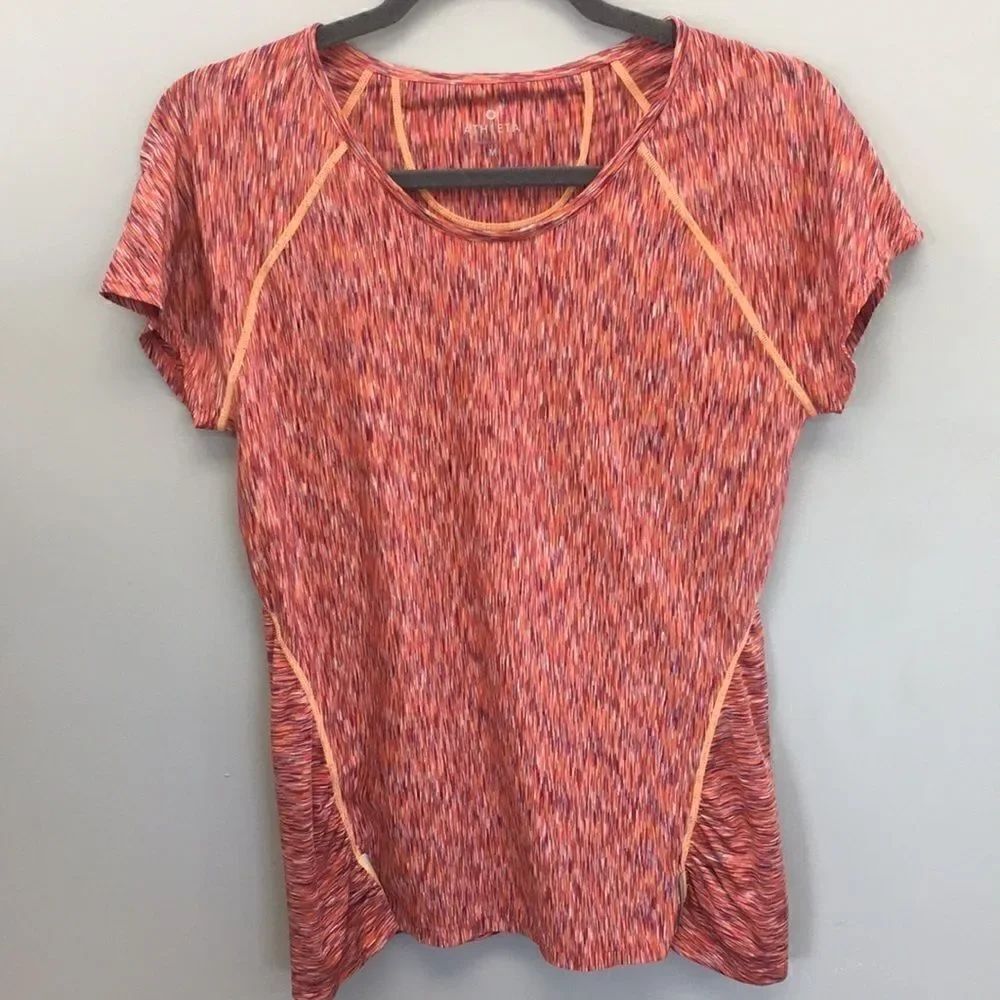 Athleta | Orange Space Dye Active Top | M